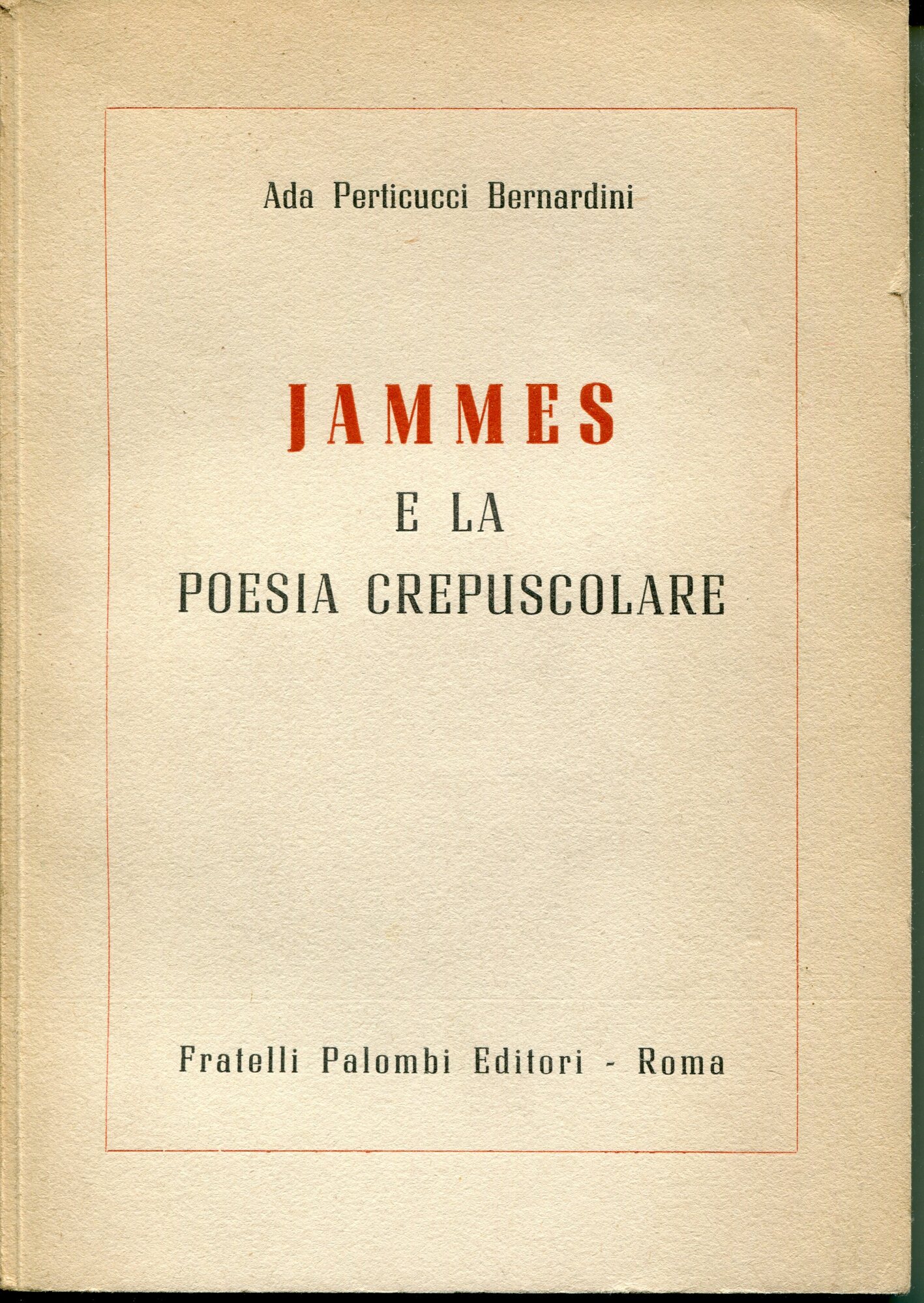 Jammes e la Poesia crepuscolare