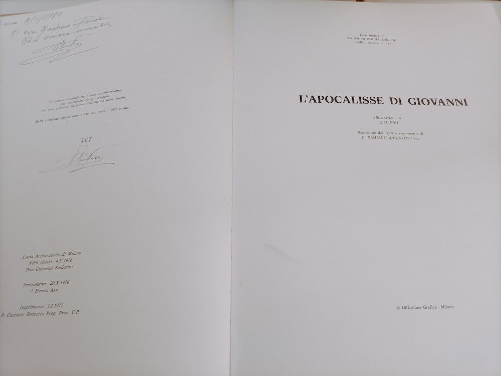 L'Apocalisse di Giovanni. Illustrazioni di Elia Vici ; redazione dei …