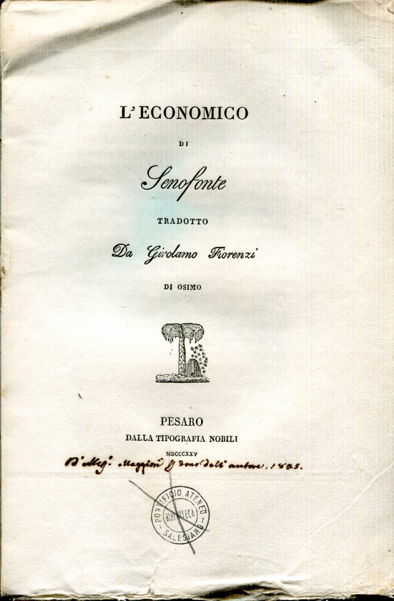 L'economico tradotto da Girolamo Fiorenzi di Osimo