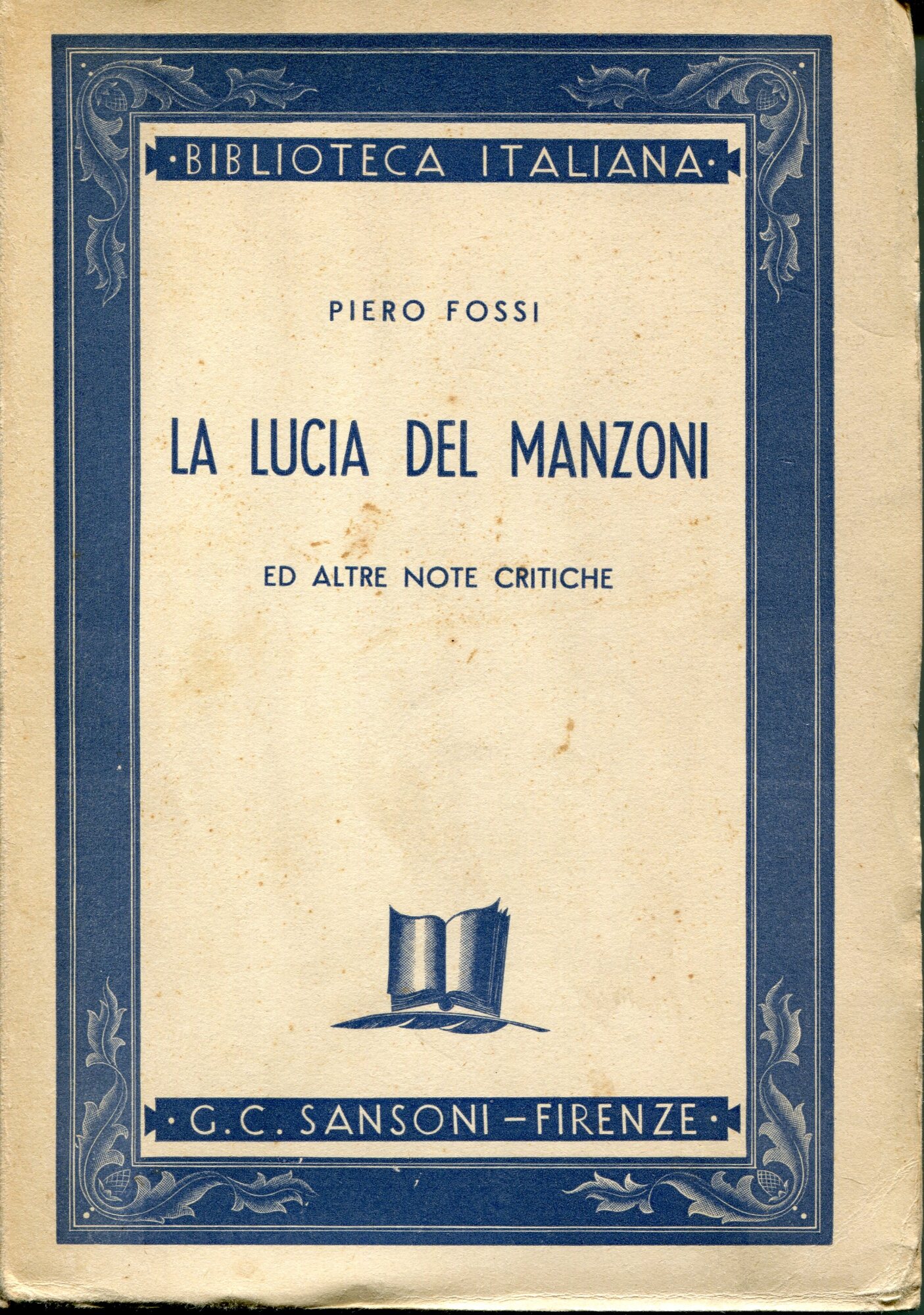 La Lucia del Manzoni ed altre note critiche