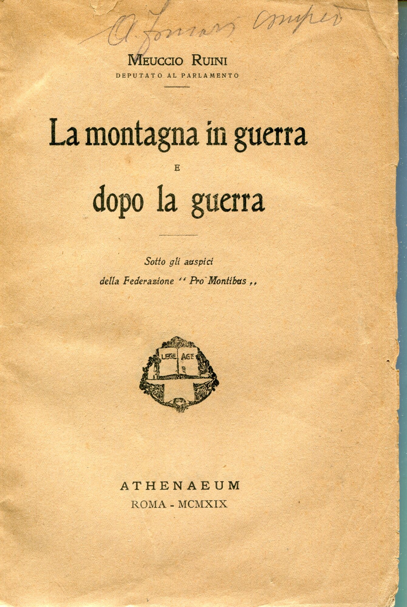 La montagna in guerra e dopo la guerra