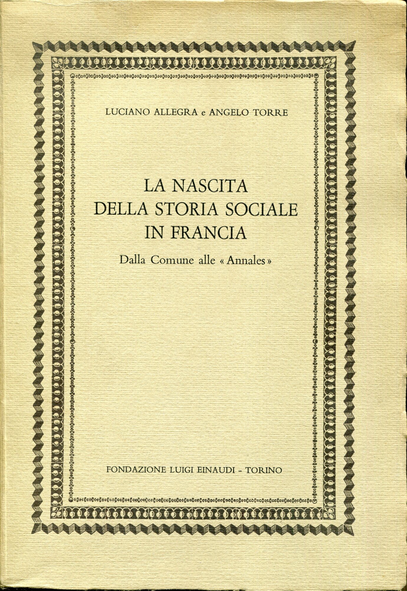 La nascita della storia sociale in Francia : dalla Comune …