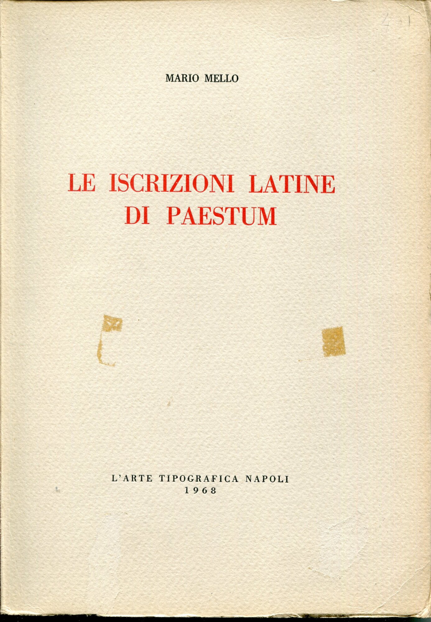 Le iscrizioni latine di Paestum