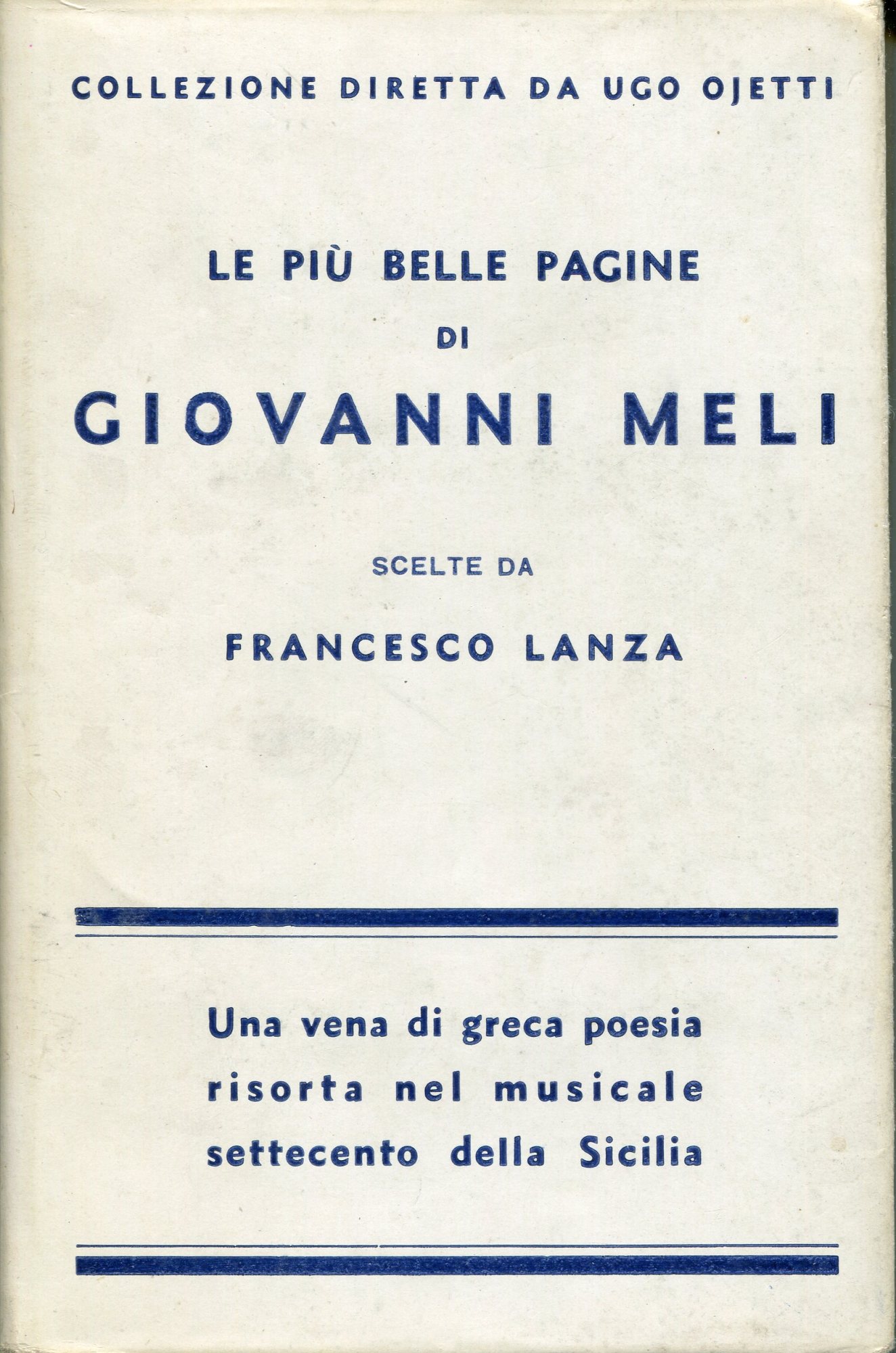 Le più belle pagine di Giovanni Meli, scelte da Francesco …
