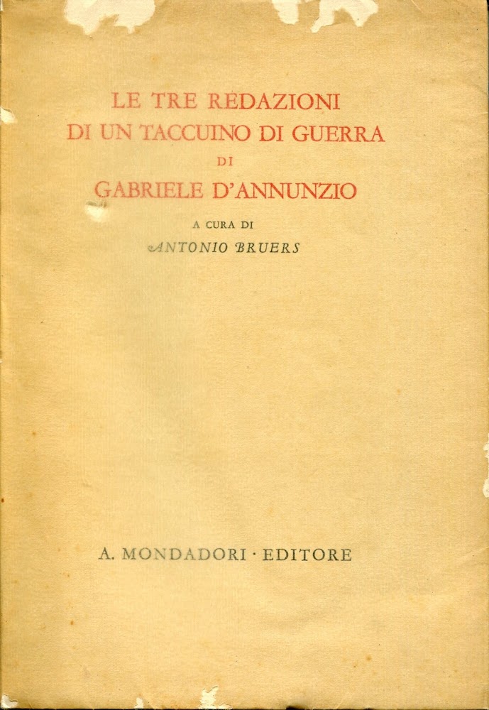 Le tre redazioni di un taccuino di guerra di Gabriele …