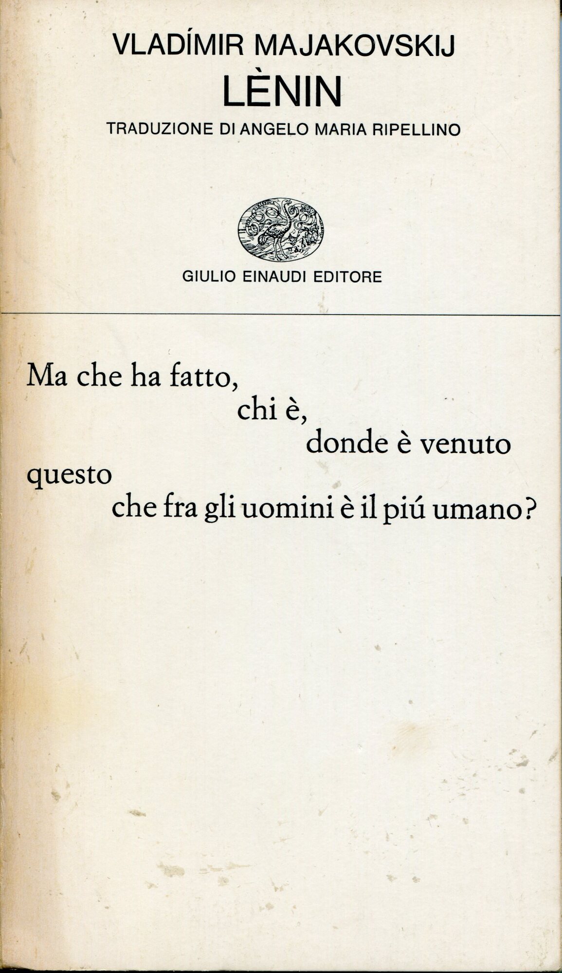 Lènin, prefazione e traduzione di Angelo Maria Ripellino
