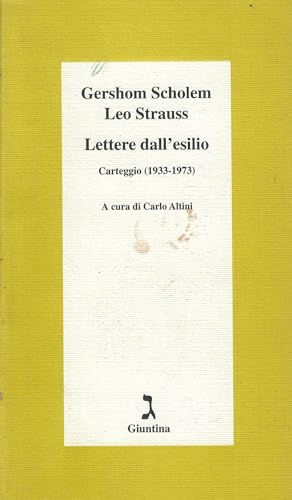 Lettere dall'esilio. Carteggio (1933-1973)