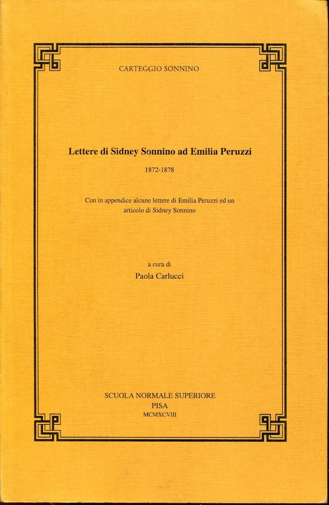 Lettere di Sidney Sonnino ad Emilia Peruzzi, 1872-1878