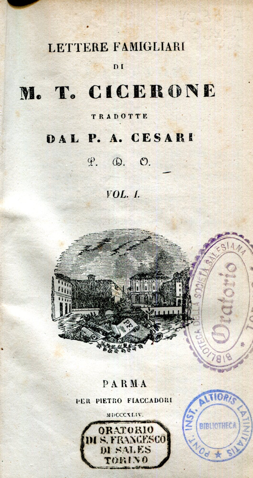Lettere famigliari. Tradotte dal p. A. Cesari. Vol. 1 e …