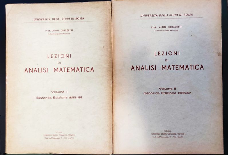 Lezioni di analisi matematica: 1: 1965-1966, 2: 1966-67