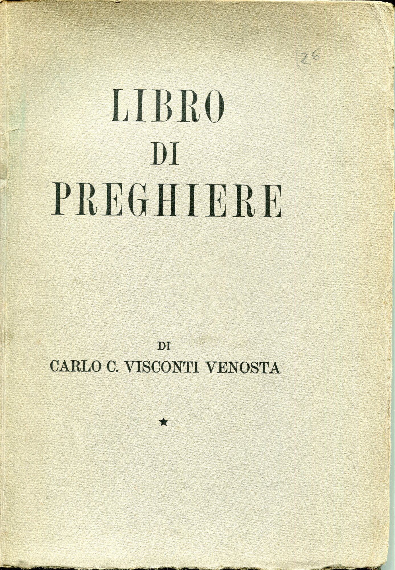 Libro di preghiere, Ed. di 110 esemplari numerati