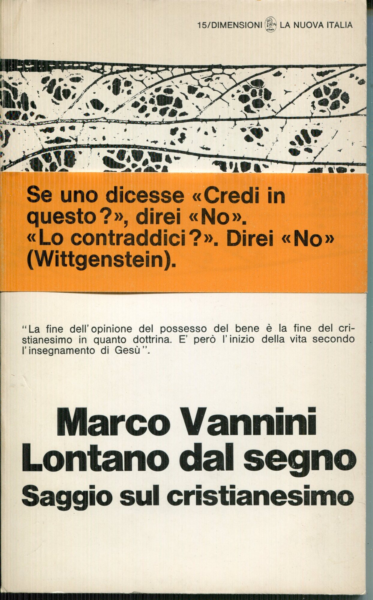 Lontano dal segno : saggio sul cristianesimo