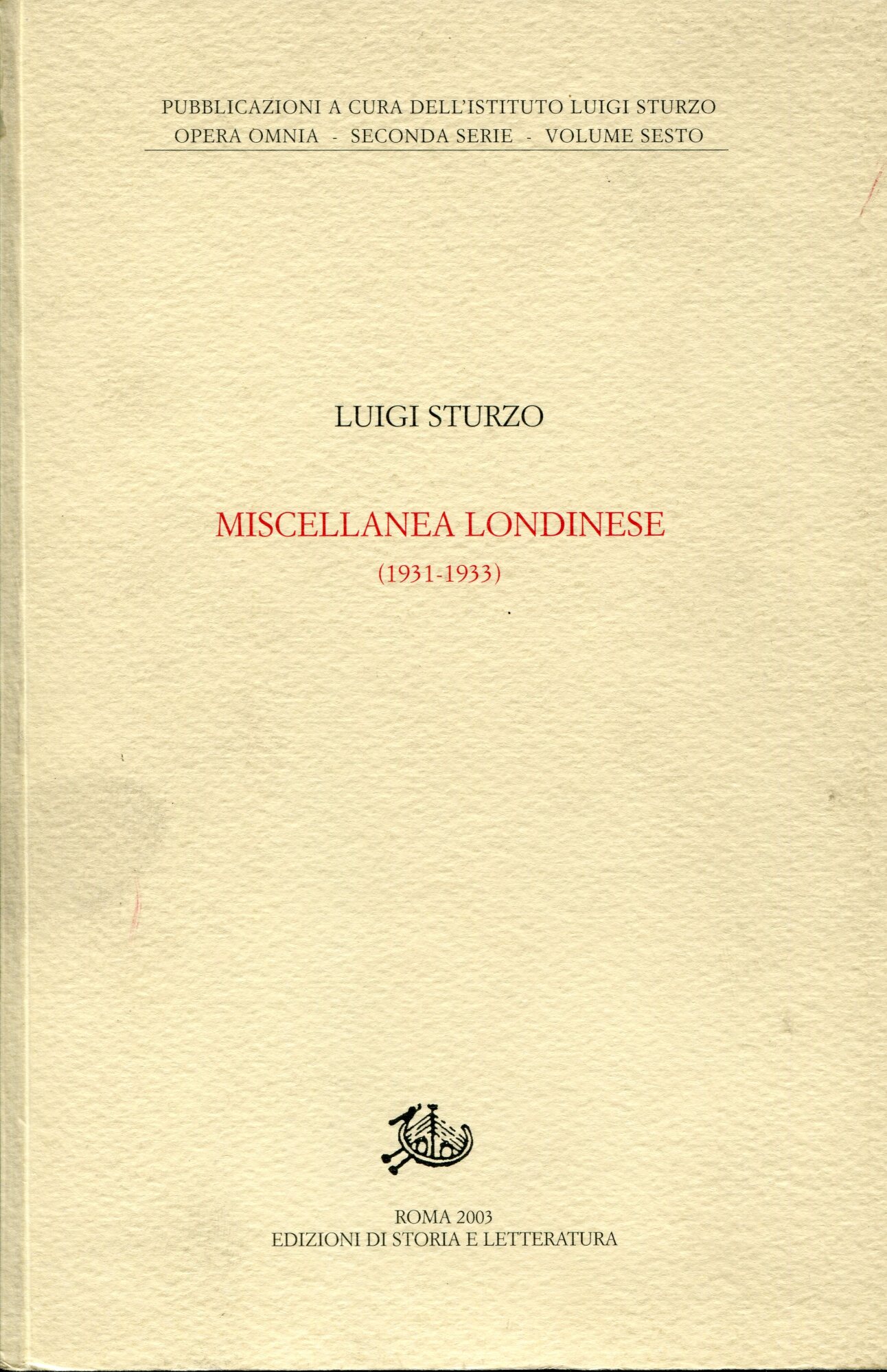Miscellanea londinese (1931-1933)