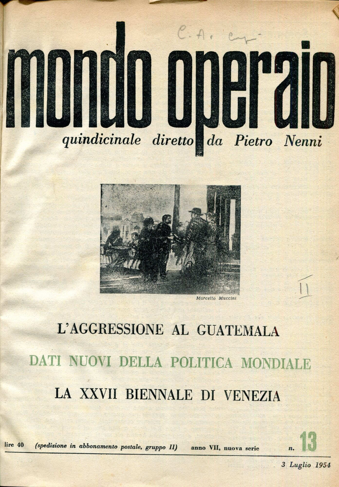 Mondo Operaio Rassegna politica e culturale del P.S.I. diretta da …