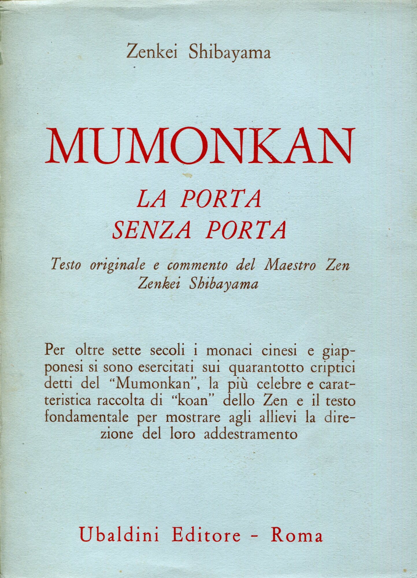 Mumonkan : la porta senza porta