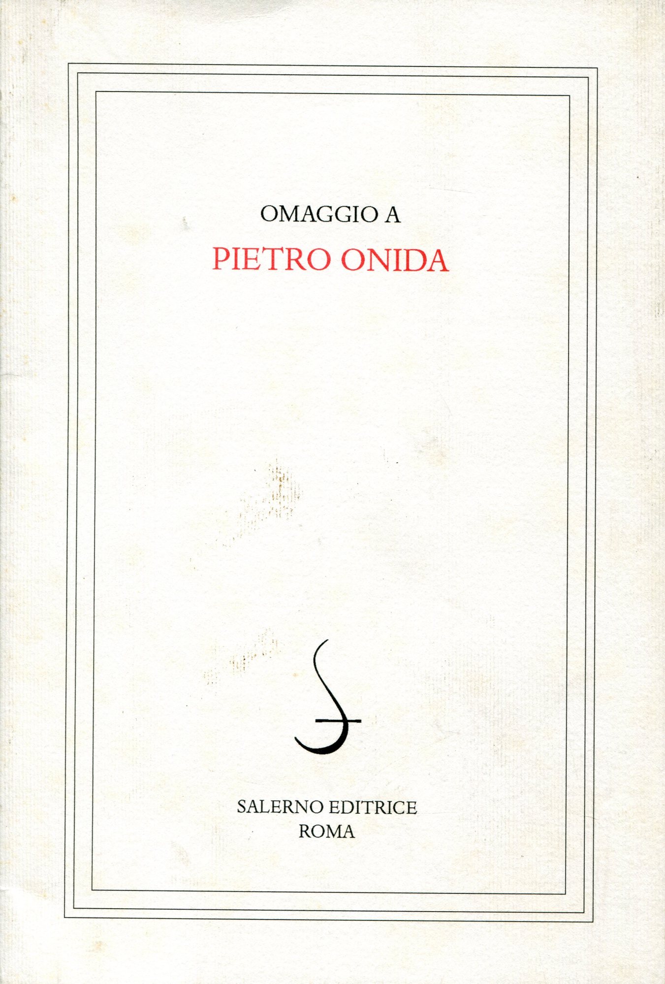 Omaggio a Pietro Onida