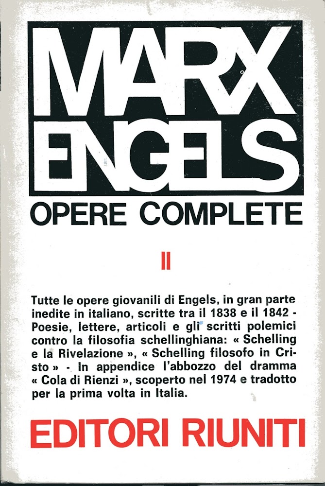 Opere Complete II Fredrich Engels 1838 - 1842