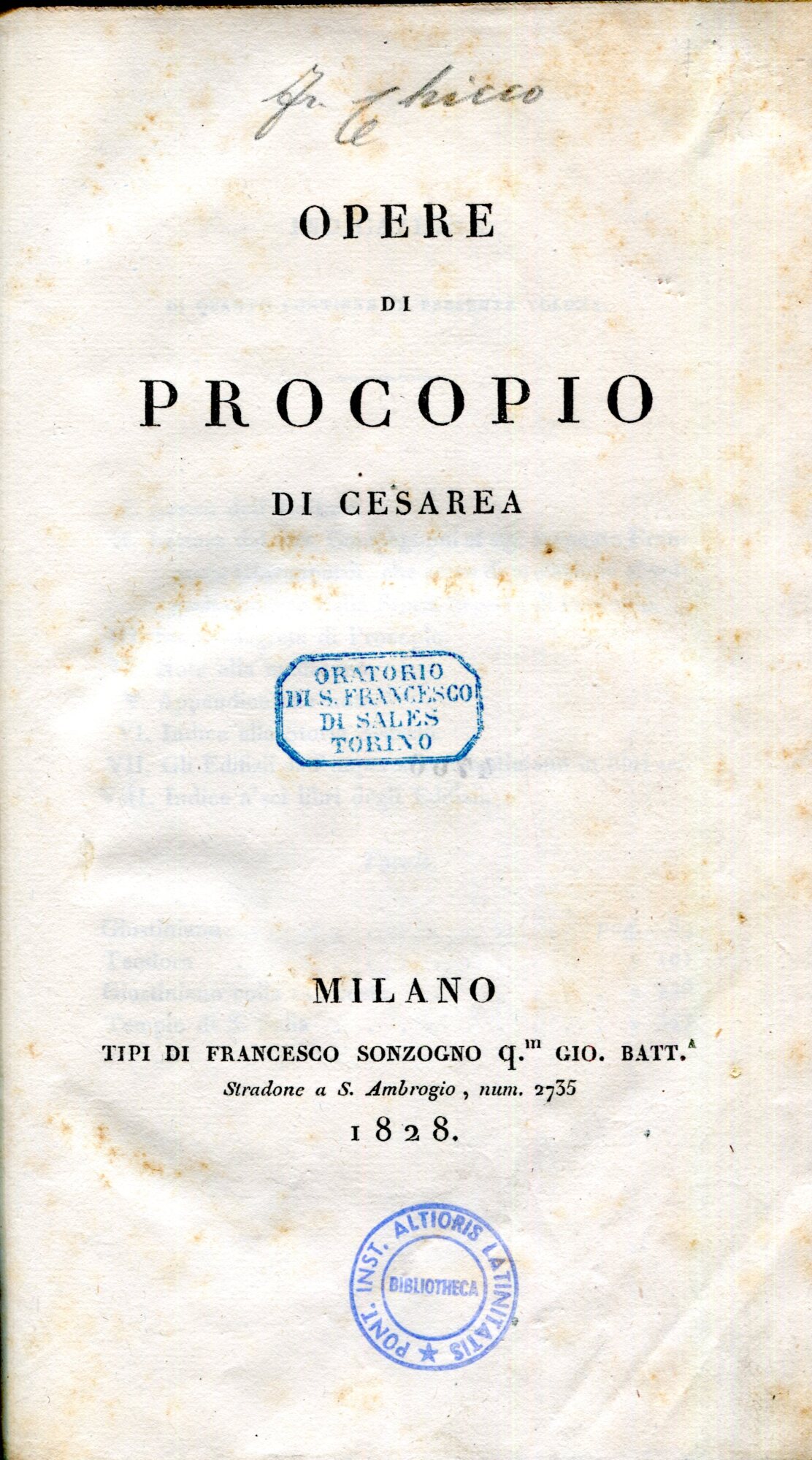 Opere di Procopio di Cesarea.