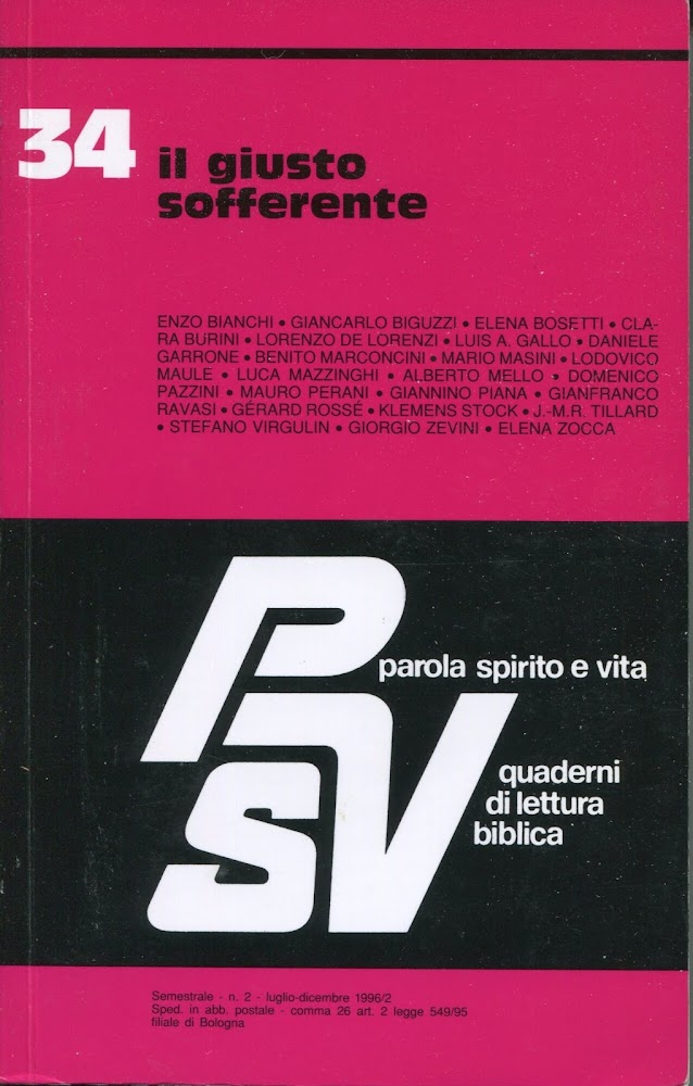 Parola spirito e vita, volume 34, il giusto sofferente