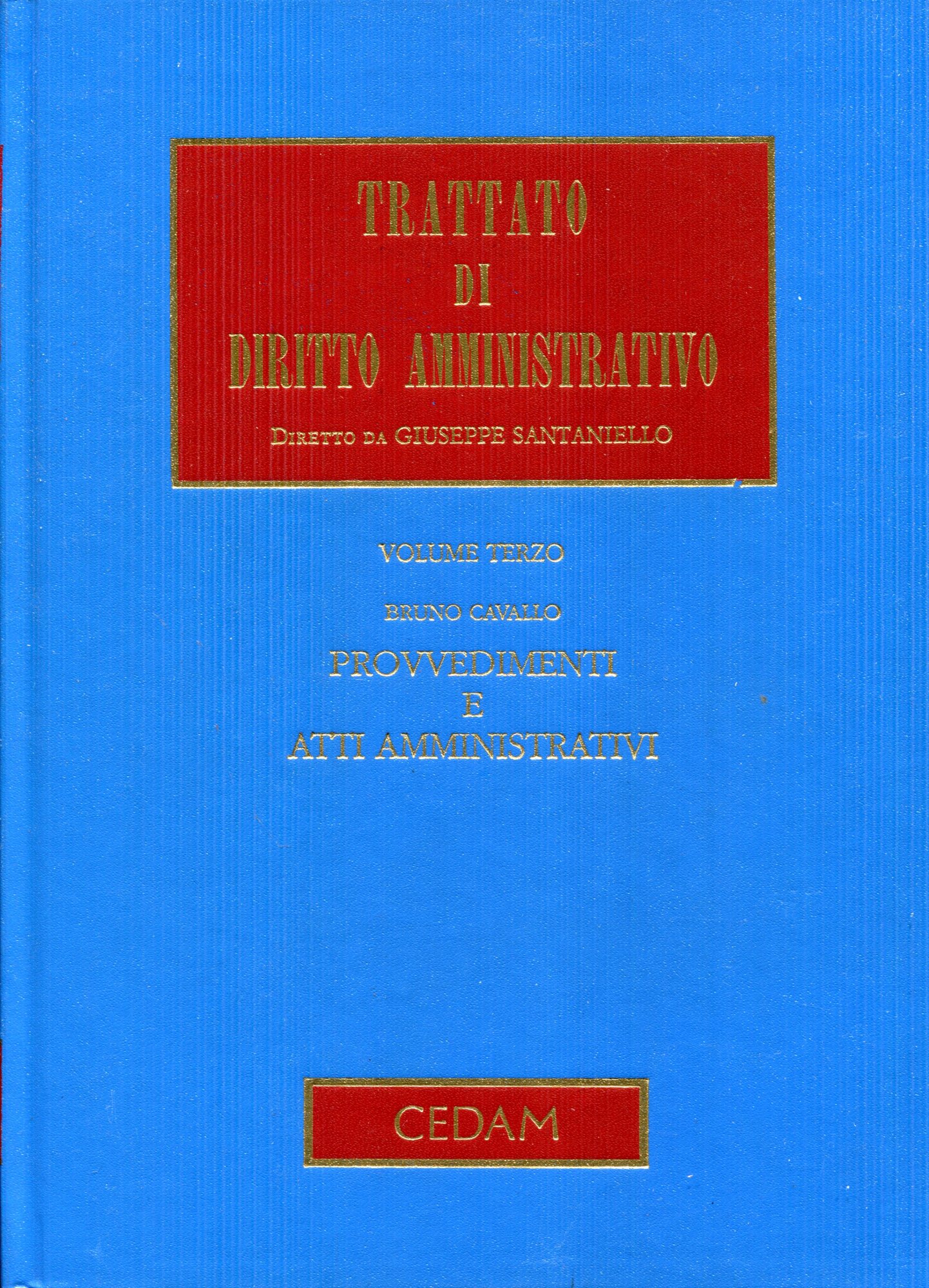 Provvedimenti e atti amministrativi. Trattato di diritto amministrativo, Vol. 3