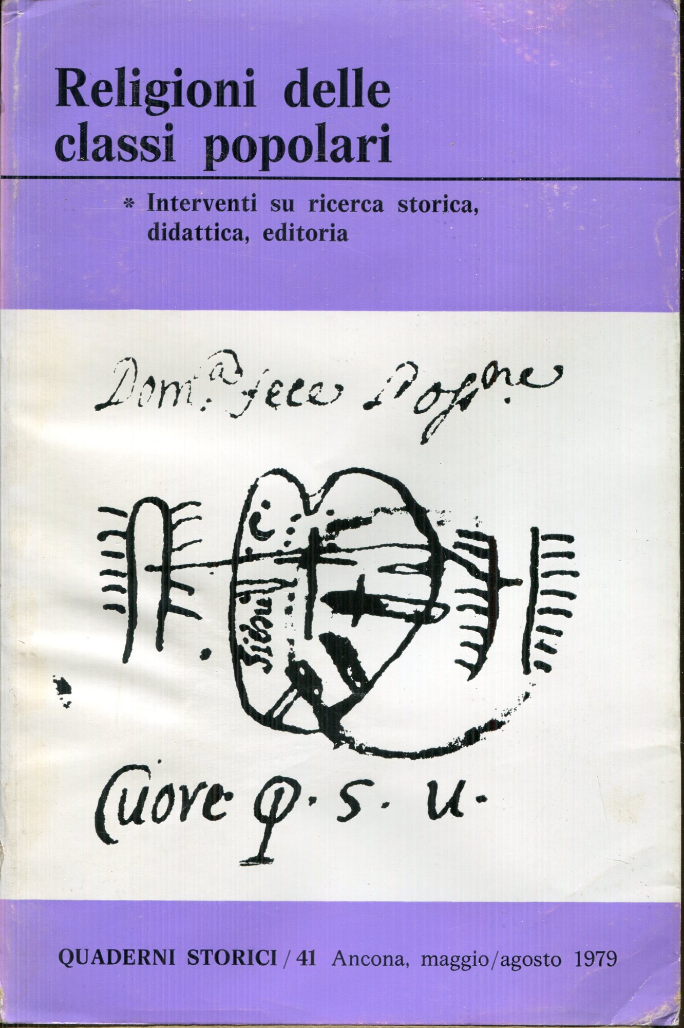 Religioni delle classi popolari. Quaderni storici , 41