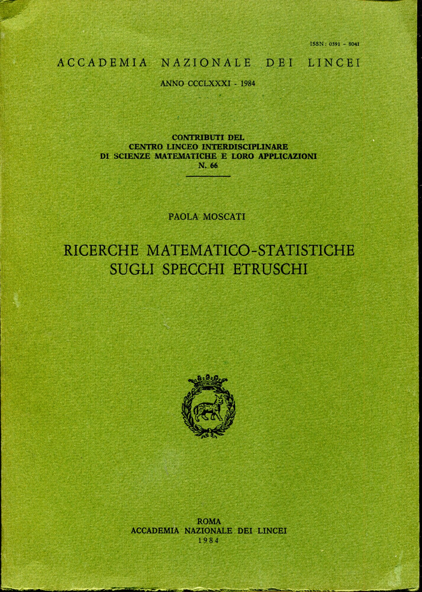 Ricerche matematico-statistiche sugli specchi Etruschi