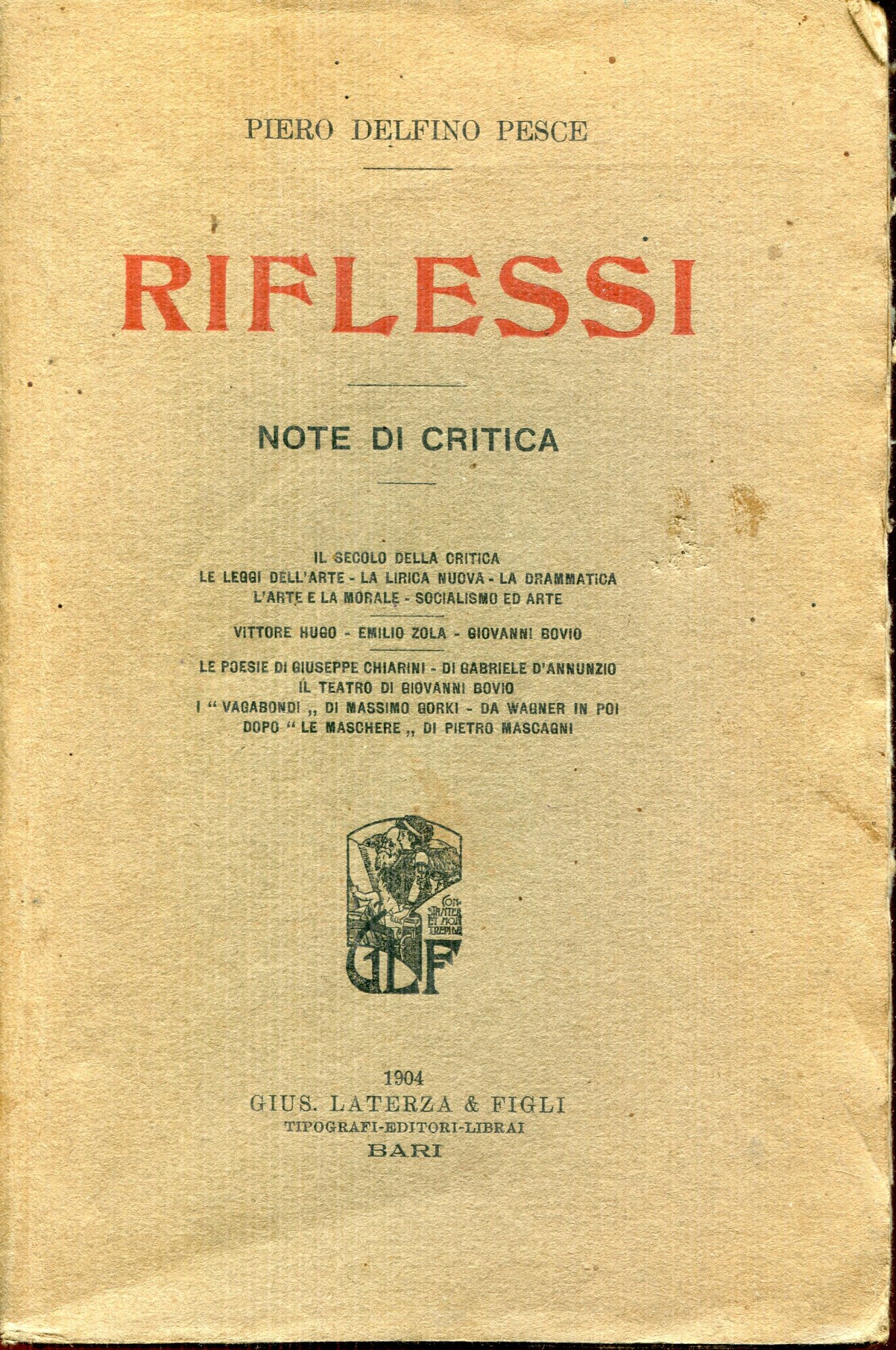 Riflessi : note di critica : il secolo della critica, …