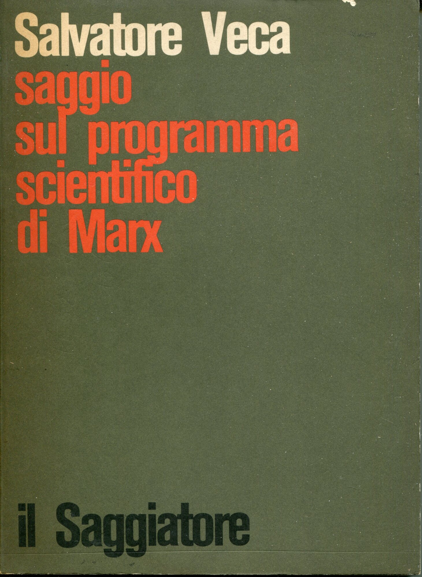 Saggio sul programma scientifico di Marx