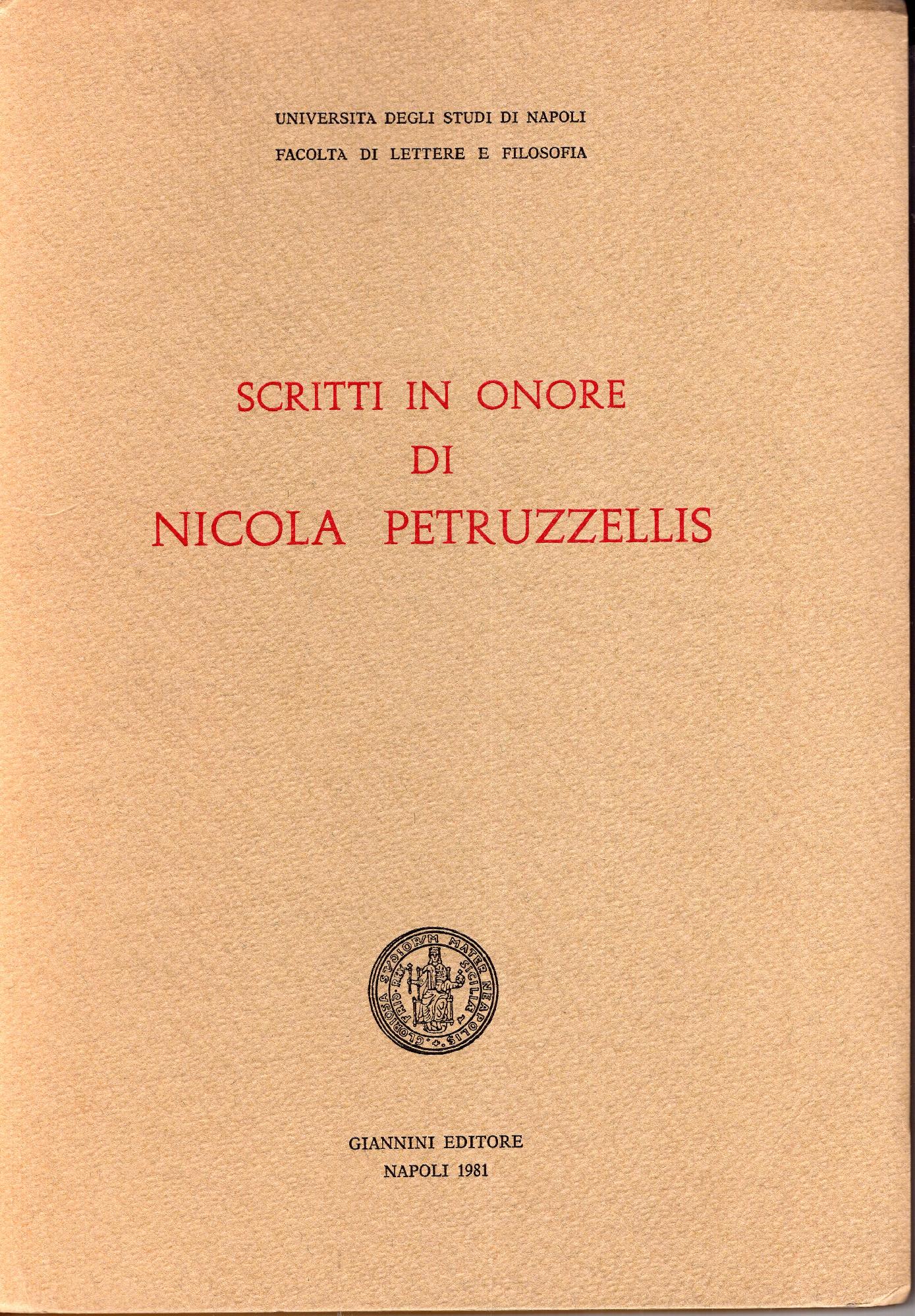 Scritti in onore di Nicola Petruzzelli