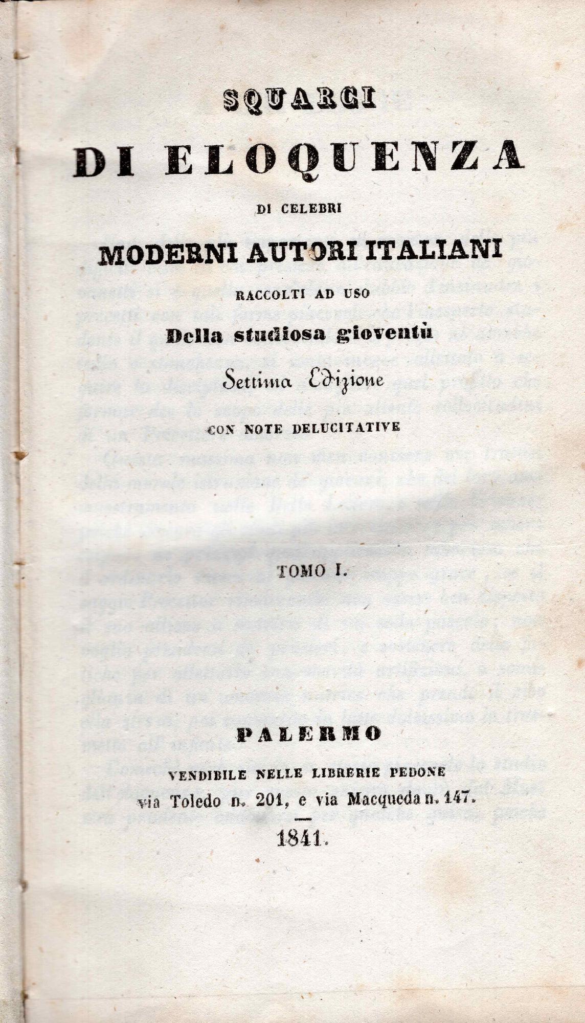Squarci di eloquenza di celebri moderni autori italiani raccolti ad …