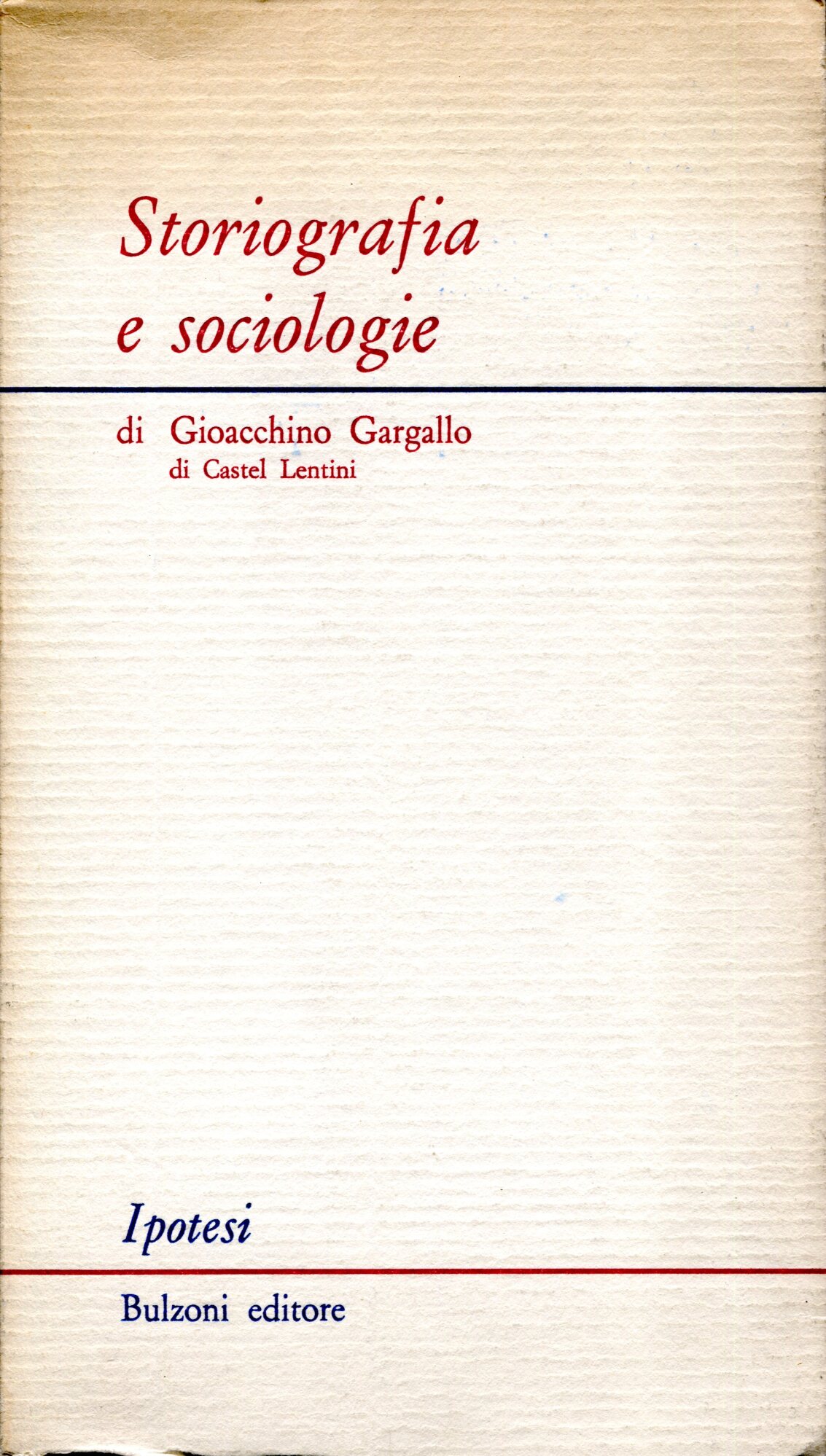 Storiografia e sociologie