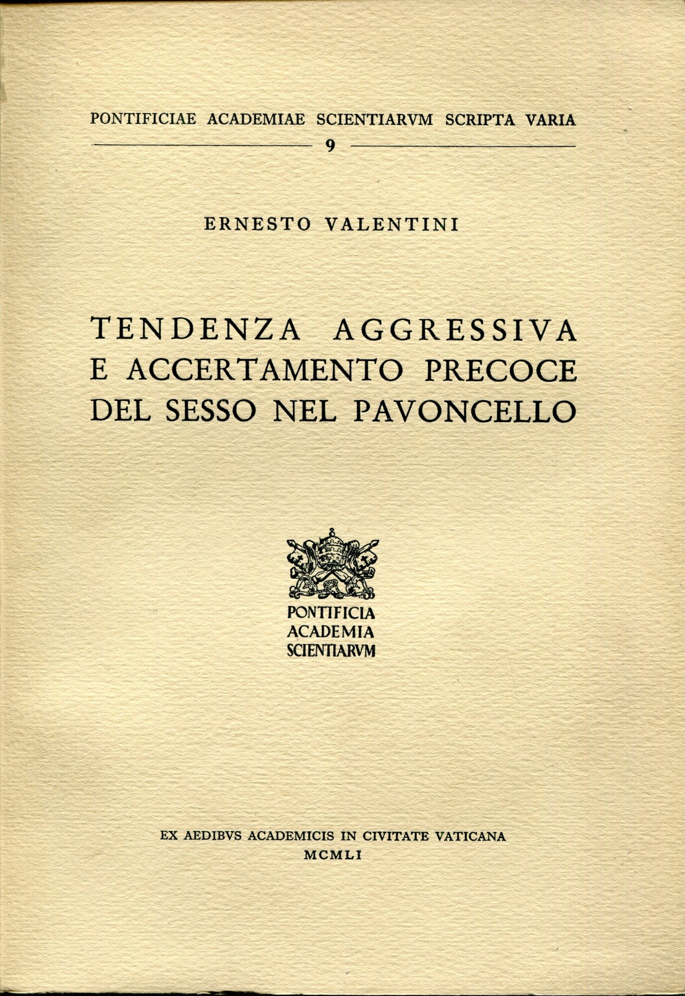 Tendenza aggressiva e accertamento precoce del sesso nel pavoncello