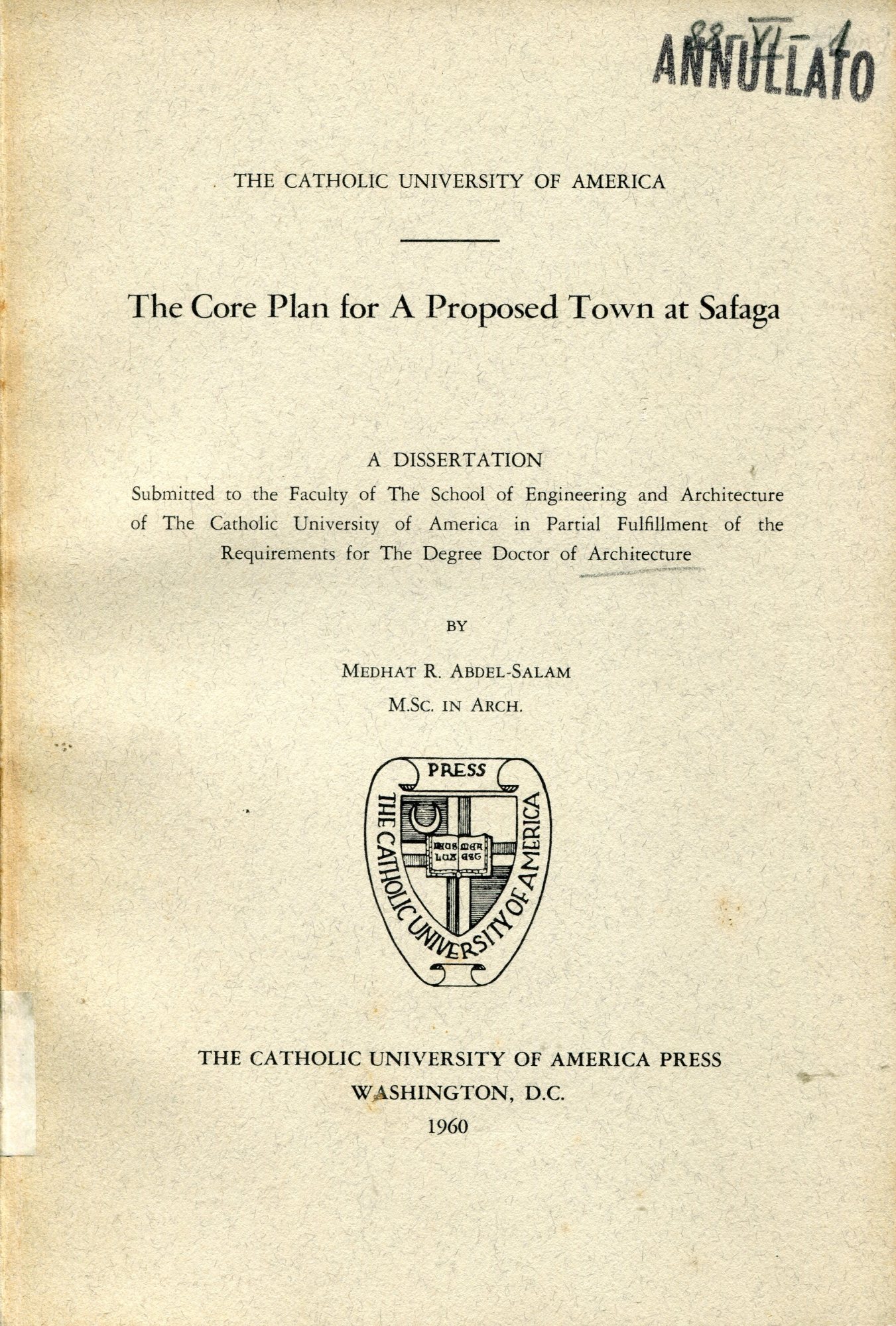 The core plan for a proposed town at Safaga