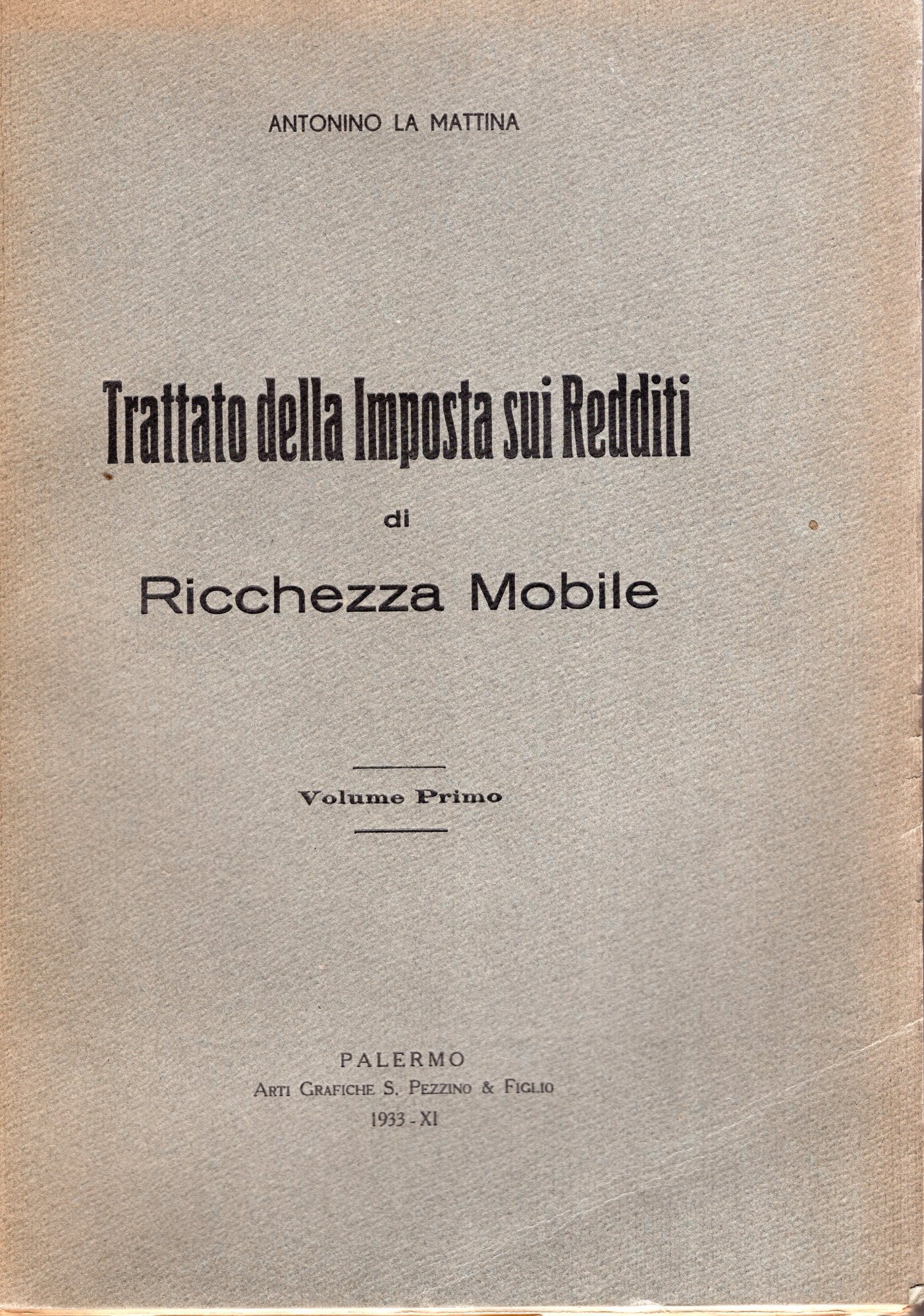 Trattato della imposta sui redditi di ricchezza mobile