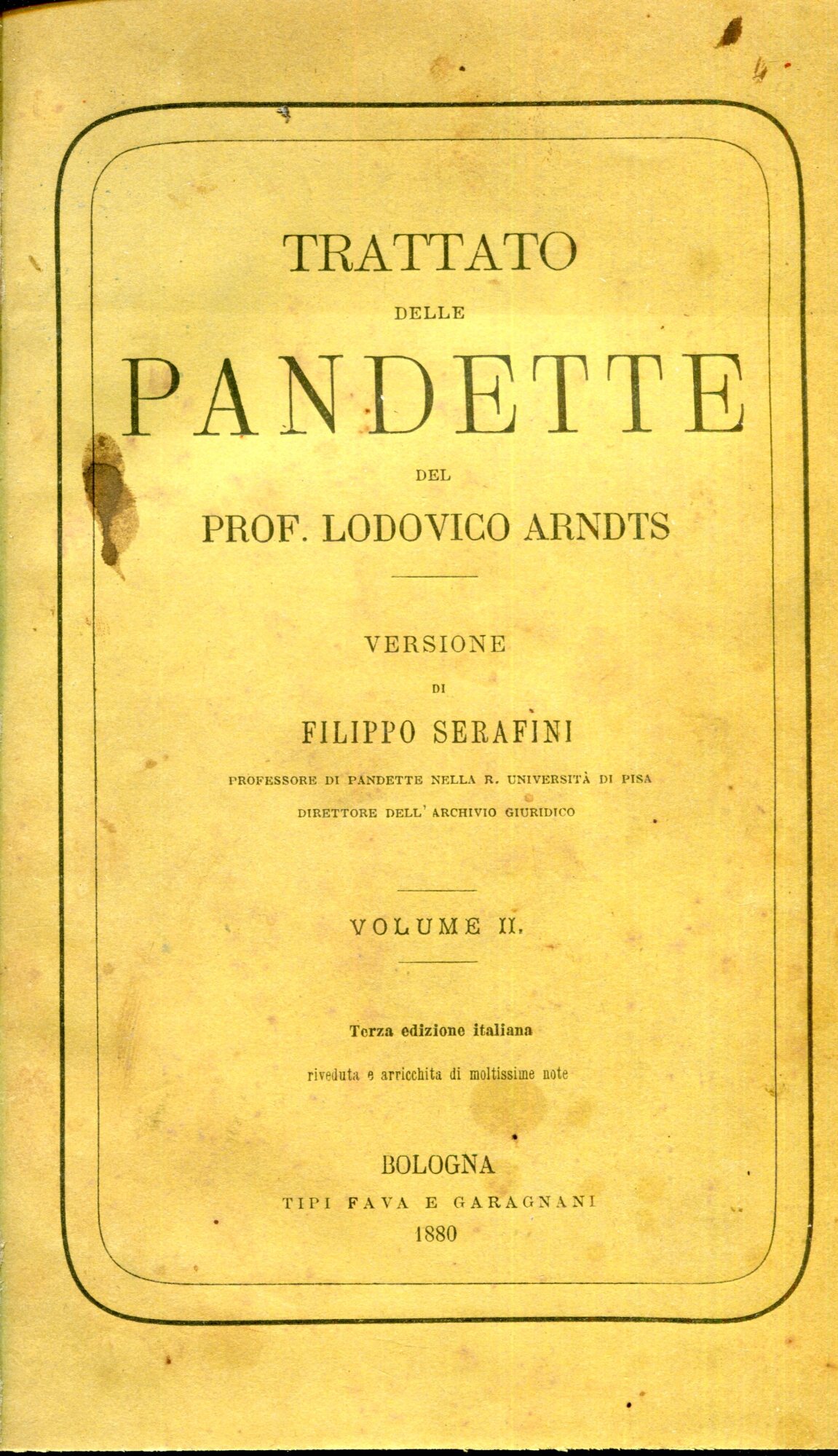 Trattato delle Pandette del Cav. Lodovico Arndts, Professore di Diritto …