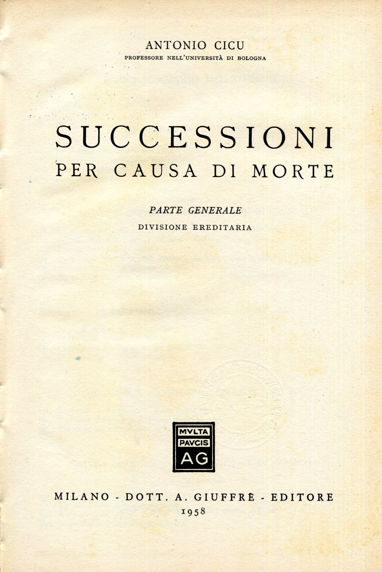 Trattato di diritto civile e commerciale. Successioni per causa di …