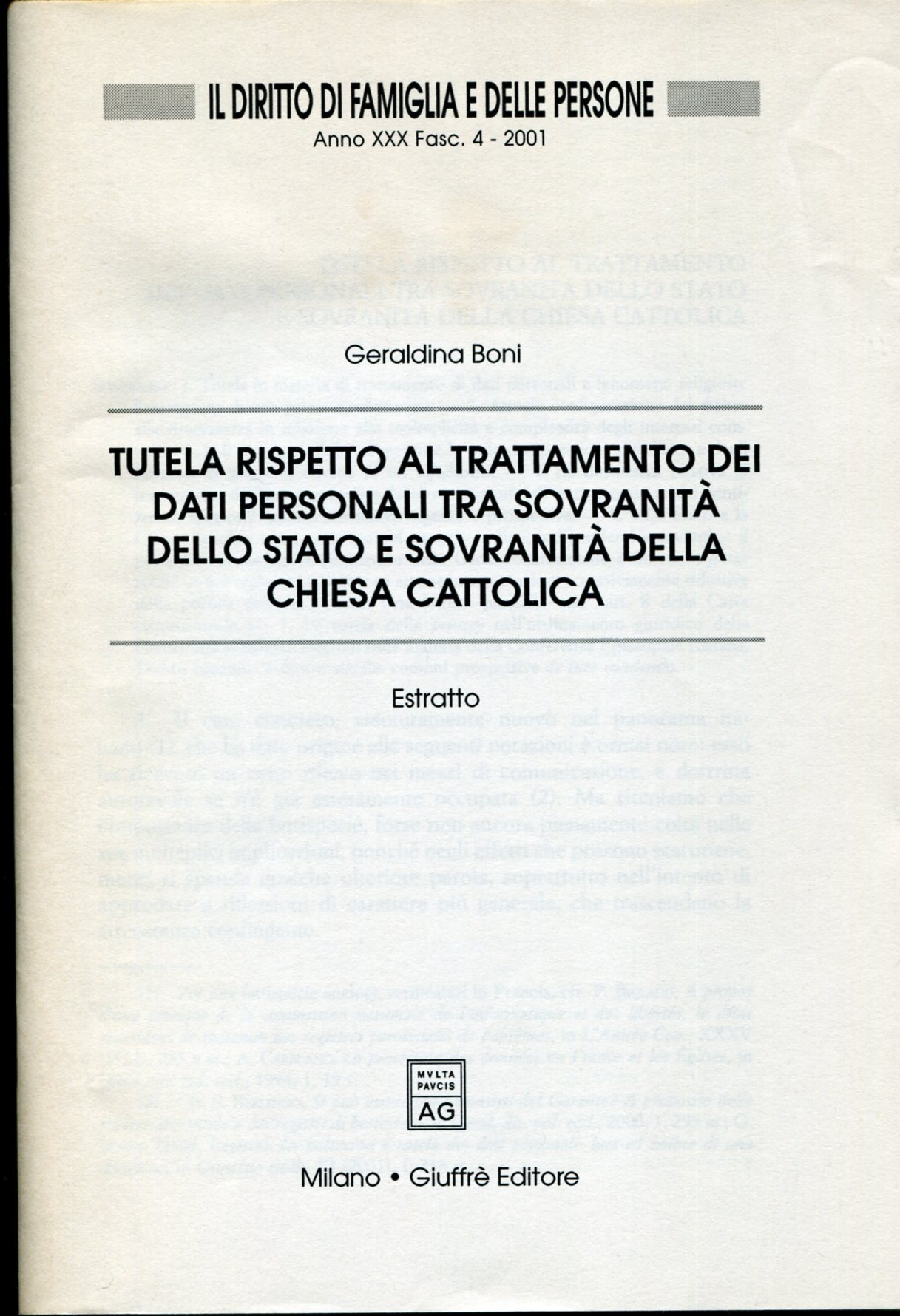 Tutela rispetto al trattamento dei dati personali tra sovranità dello …