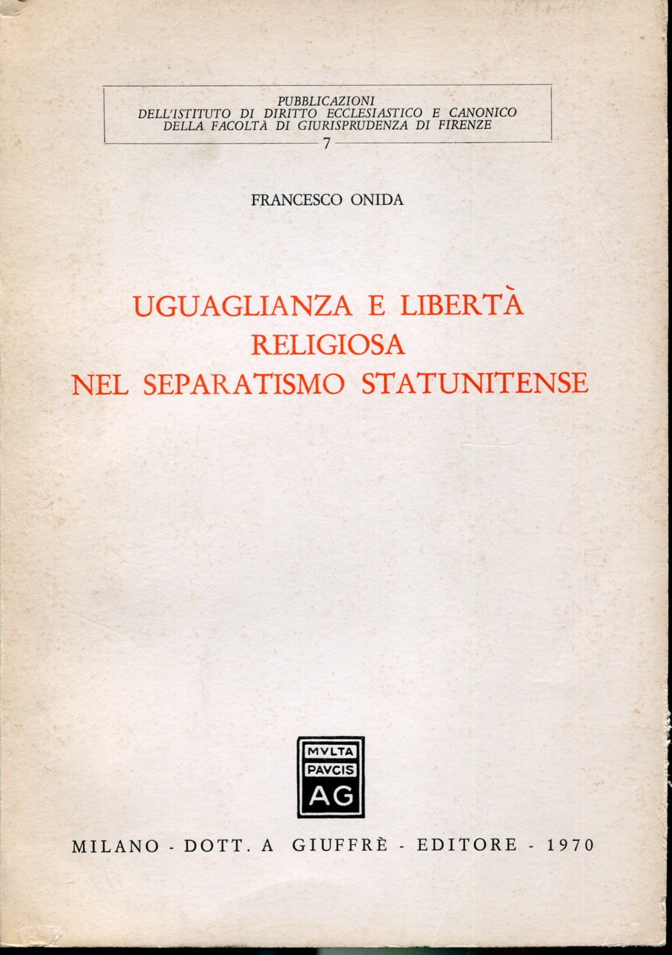 Uguaglianza e liberta religiosa nel separatismo statunitense