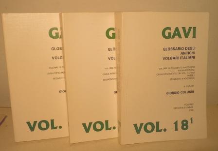 GLOSSARIO DEGLI ANTICHI VOLGARI ITALIANI - VOL 18/1: SEGMENTO A-ACCONCIO …