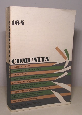 COMUNITA' - N. 164 GIUGNO 1971 - RIVISTA QUADRIMESTRALE DI …