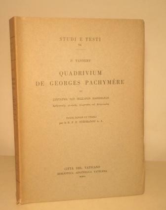 QUADRIVIUM DE GEORGES PACHYMERE OU SYNTAGMA TON TESSARON MATHIMATON - …