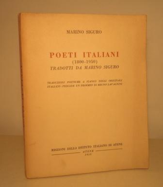 POETI ITALIANI (1800-1950) TRADOTTI DA MARINO SIGURO - TRADUZIONI POETICHE …