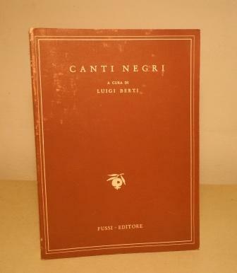 CANTI NEGRI - TESTO INGLESE A FRONTE