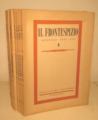 IL FRONTESPIZIO - 1938