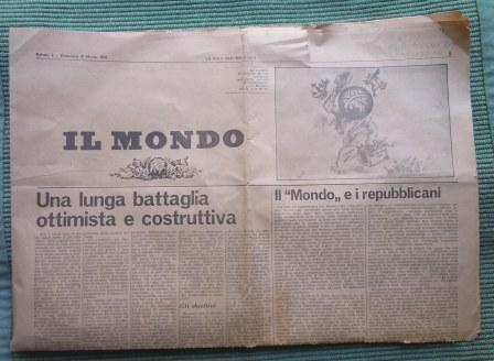 IL MONDO - SETTIMANALE- SABATO 5 DOMENICA 6 MARZO 1966 …