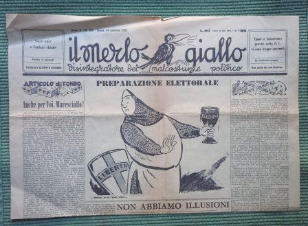 IL MERLO GIALLO. DISINTEGRATORE DEL MALCOSTUME POLITICO. N. 509 DEL …