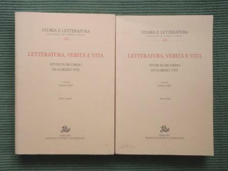 LETTERATURA, VERITÀ E VITA - STUDI IN RICORDO DI GORIZIO …