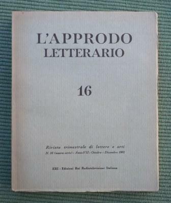 L'APPRODO LETTERARIO - N. 16 - RIVISTA TRIMESTRALE DI LETTERE …