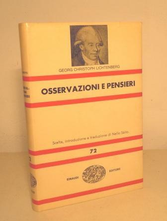 OSSERVAZIONI E PENSIERI - SCELTA, INTRODUZIONE E NOTE DI NELLO …