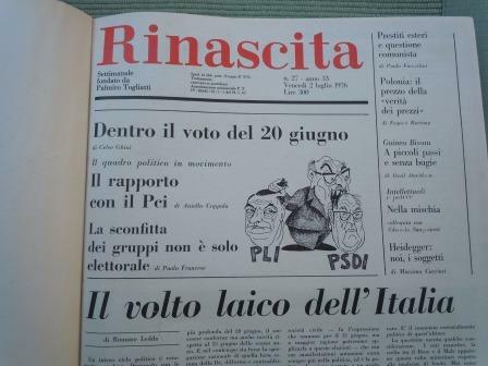RINASCITA - SETTIMANALE FONDATO DA PALMIRO TOGLIATTI - 1976 - …